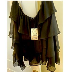 Brand new Zara tiered off-shoulder blouse